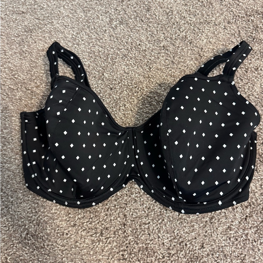 Freya Black and White Diamond Pattern underwire Bra